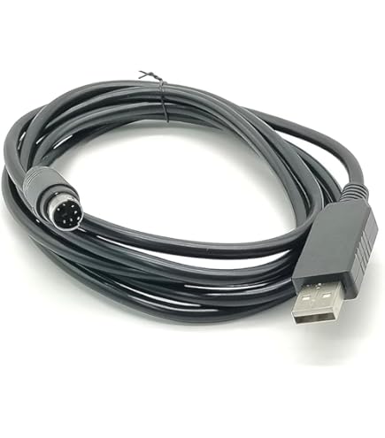 Amazon.co.jp: RIKYJIC USB - MD6 6ピン丸型コネクタケーブル 1.8